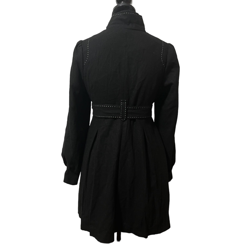 Rare Anthropologie One September Jacket Womens Small Black Snowflakes Wool Coat - Picture 10 of 15